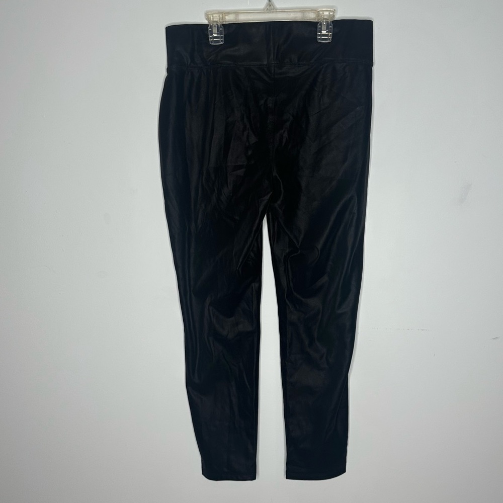 Fashion Nova Black Suede Pleather Leggings Pants Slim Fit size XL